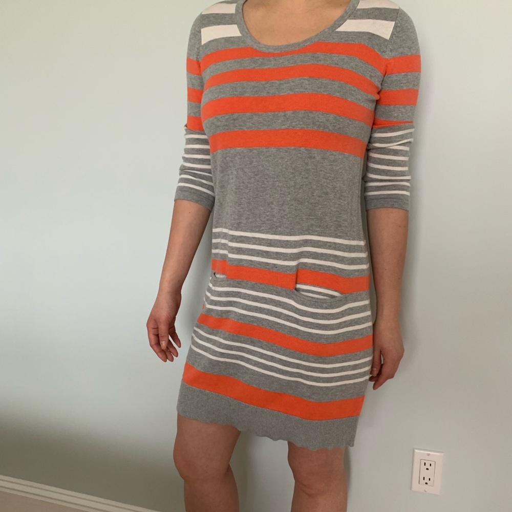 C&C Stripe Knit Sweater Dress, Size S